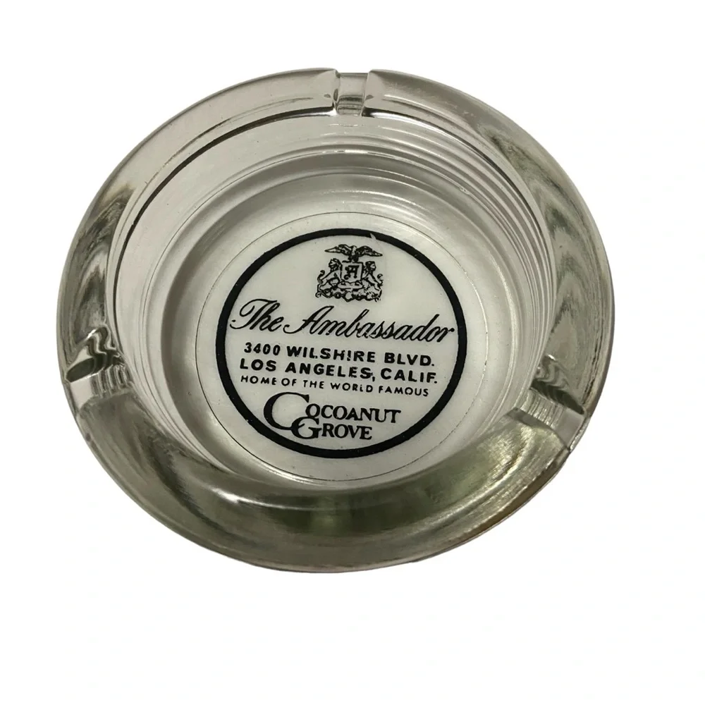 Rare Vintage The Ambassador Cocoanut Grove Ashtray Los Angeles California